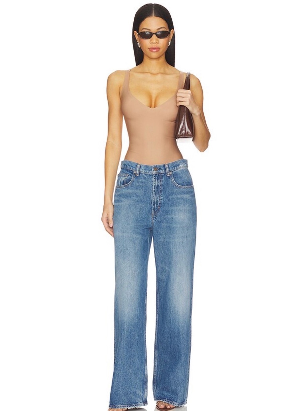 SKIMS Scoop-Neck Bodysuit in Nude Tan